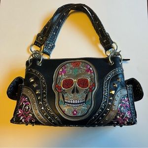 Day of the dead, sugar skull purse